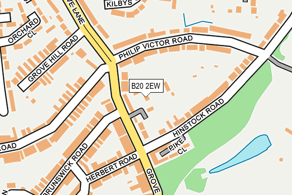 B20 2EW map - OS OpenMap – Local (Ordnance Survey)