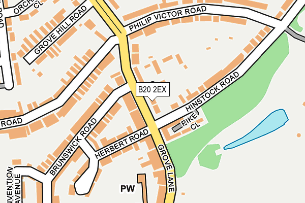 B20 2EX map - OS OpenMap – Local (Ordnance Survey)