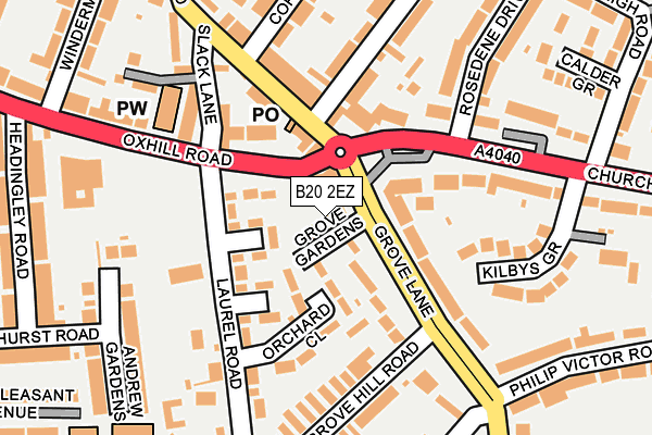 B20 2EZ map - OS OpenMap – Local (Ordnance Survey)