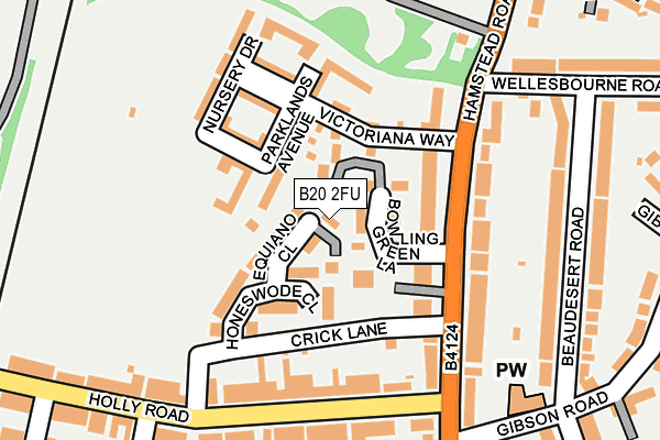 B20 2FU map - OS OpenMap – Local (Ordnance Survey)