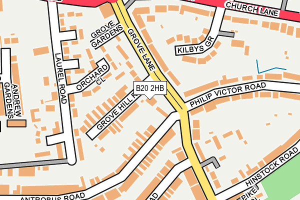 B20 2HB map - OS OpenMap – Local (Ordnance Survey)