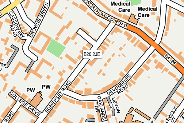 B20 2JE map - OS OpenMap – Local (Ordnance Survey)