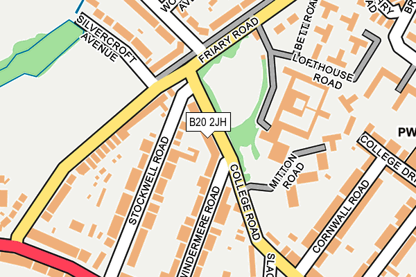 B20 2JH map - OS OpenMap – Local (Ordnance Survey)