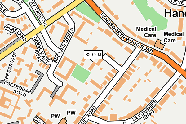 B20 2JJ map - OS OpenMap – Local (Ordnance Survey)