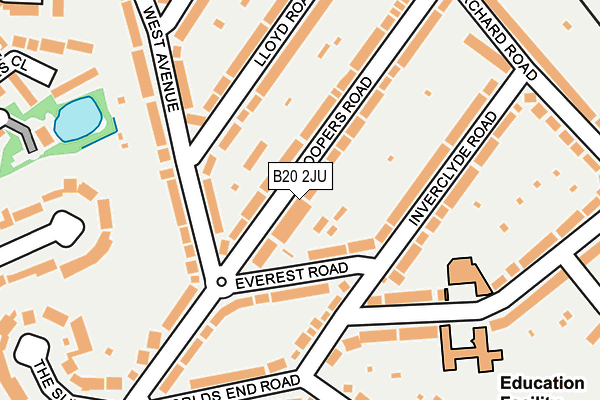 B20 2JU map - OS OpenMap – Local (Ordnance Survey)
