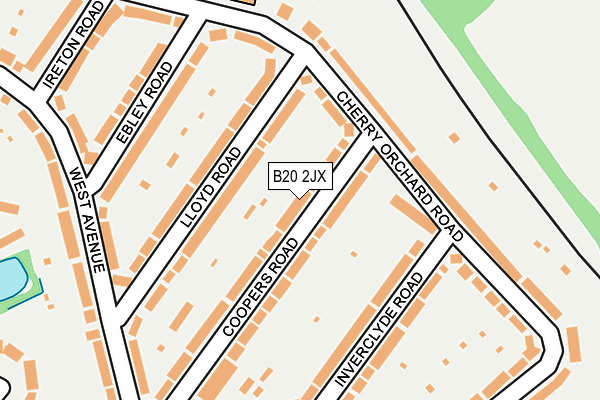 B20 2JX map - OS OpenMap – Local (Ordnance Survey)