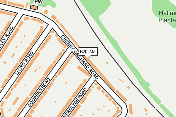 B20 2JZ map - OS OpenMap – Local (Ordnance Survey)