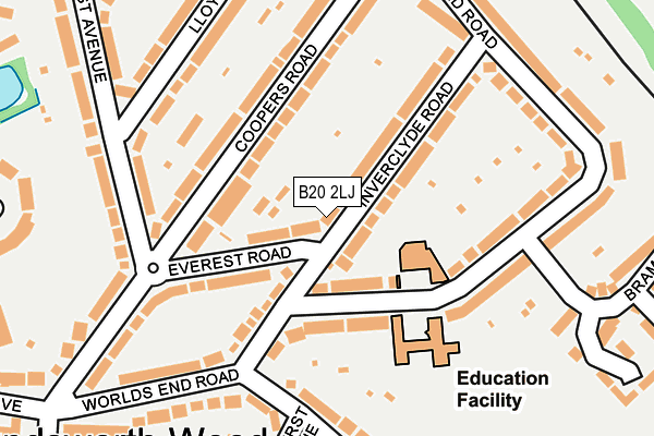 B20 2LJ map - OS OpenMap – Local (Ordnance Survey)