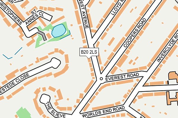 B20 2LS map - OS OpenMap – Local (Ordnance Survey)