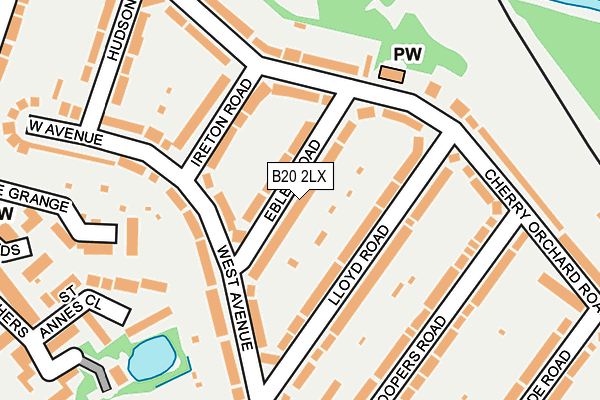 B20 2LX map - OS OpenMap – Local (Ordnance Survey)