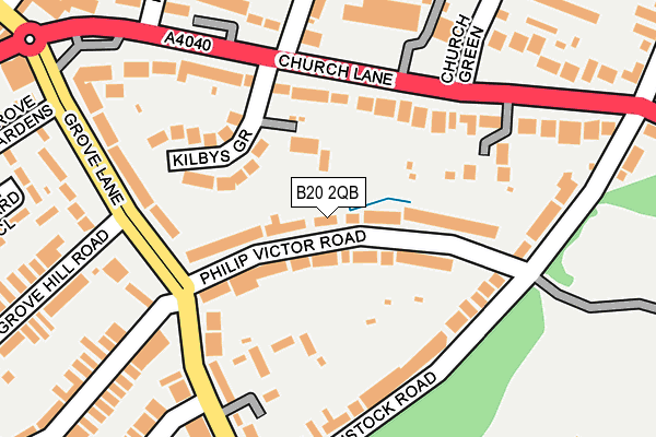 B20 2QB map - OS OpenMap – Local (Ordnance Survey)