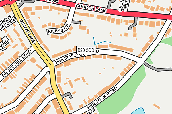 B20 2QD map - OS OpenMap – Local (Ordnance Survey)