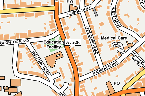 B20 2QR map - OS OpenMap – Local (Ordnance Survey)