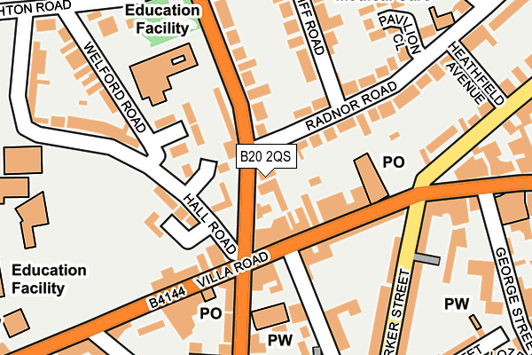 B20 2QS map - OS OpenMap – Local (Ordnance Survey)