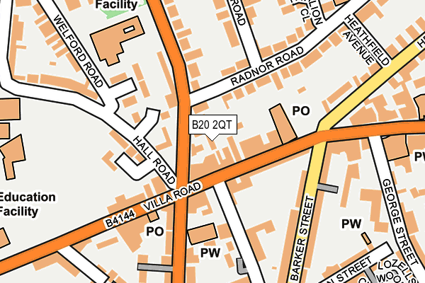 B20 2QT map - OS OpenMap – Local (Ordnance Survey)