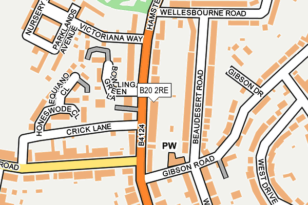 B20 2RE map - OS OpenMap – Local (Ordnance Survey)