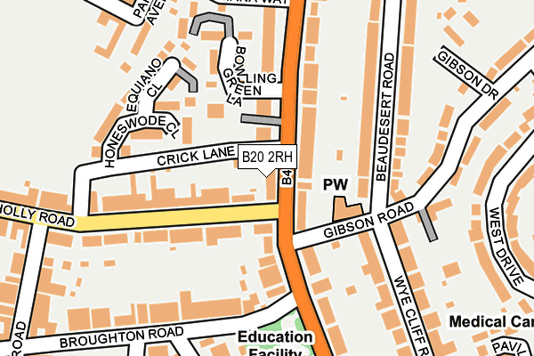 B20 2RH map - OS OpenMap – Local (Ordnance Survey)