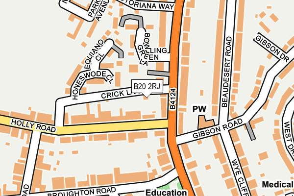 B20 2RJ map - OS OpenMap – Local (Ordnance Survey)