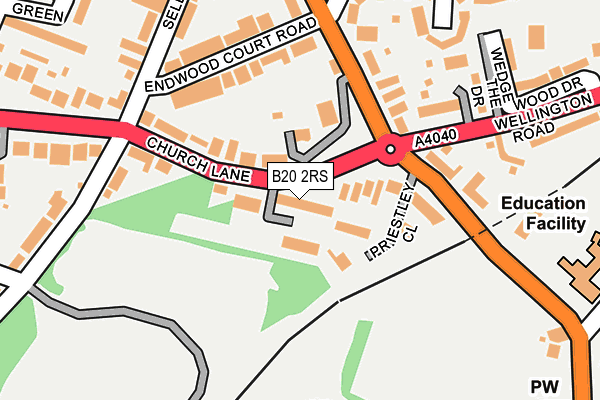 B20 2RS map - OS OpenMap – Local (Ordnance Survey)