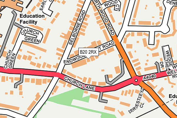 B20 2RX map - OS OpenMap – Local (Ordnance Survey)