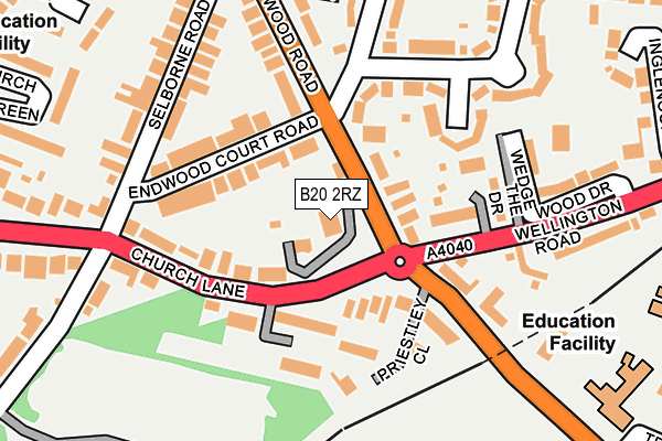 B20 2RZ map - OS OpenMap – Local (Ordnance Survey)