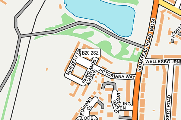 B20 2SZ map - OS OpenMap – Local (Ordnance Survey)
