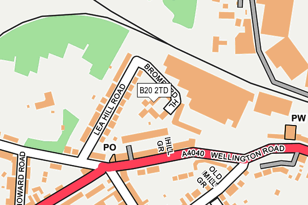 B20 2TD map - OS OpenMap – Local (Ordnance Survey)