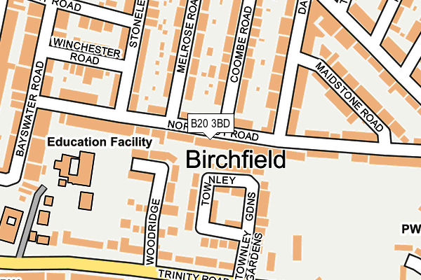B20 3BD map - OS OpenMap – Local (Ordnance Survey)