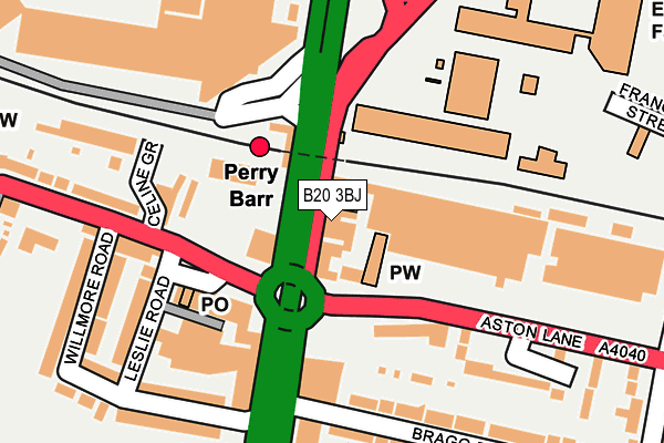 B20 3BJ map - OS OpenMap – Local (Ordnance Survey)