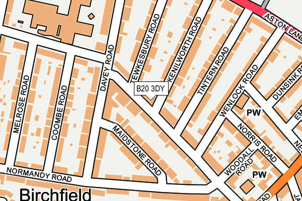 B20 3DY map - OS OpenMap – Local (Ordnance Survey)