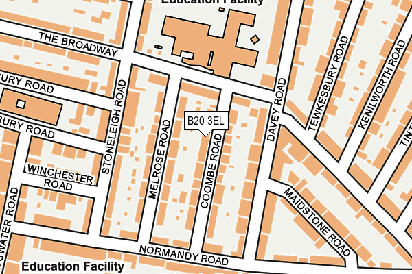 B20 3EL map - OS OpenMap – Local (Ordnance Survey)