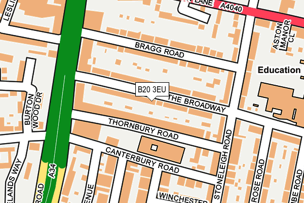 B20 3EU map - OS OpenMap – Local (Ordnance Survey)