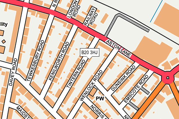 B20 3HJ map - OS OpenMap – Local (Ordnance Survey)