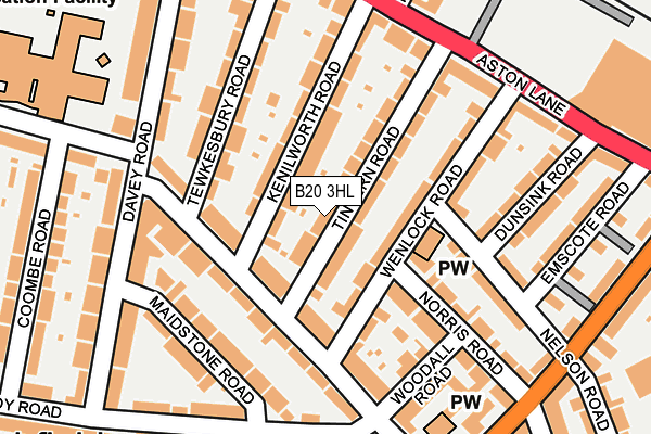 B20 3HL map - OS OpenMap – Local (Ordnance Survey)