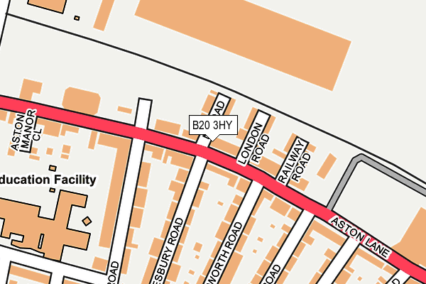 B20 3HY map - OS OpenMap – Local (Ordnance Survey)