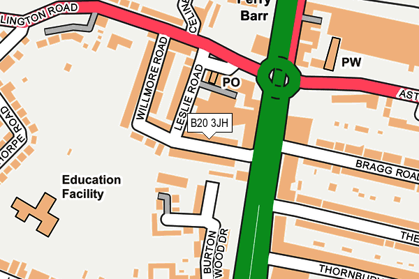 B20 3JH map - OS OpenMap – Local (Ordnance Survey)