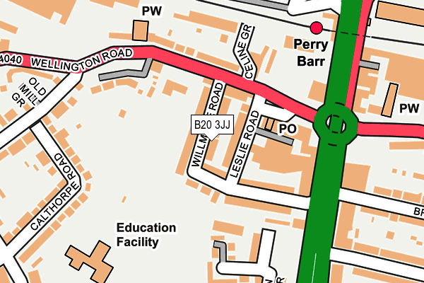 B20 3JJ map - OS OpenMap – Local (Ordnance Survey)