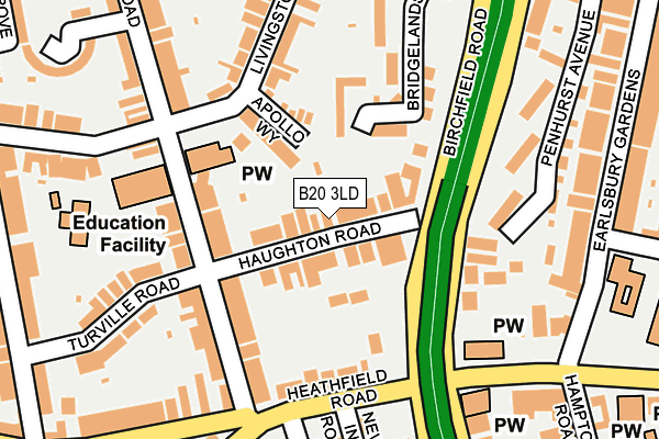 B20 3LD map - OS OpenMap – Local (Ordnance Survey)