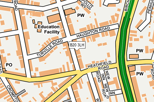 B20 3LH map - OS OpenMap – Local (Ordnance Survey)