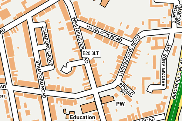 B20 3LT map - OS OpenMap – Local (Ordnance Survey)