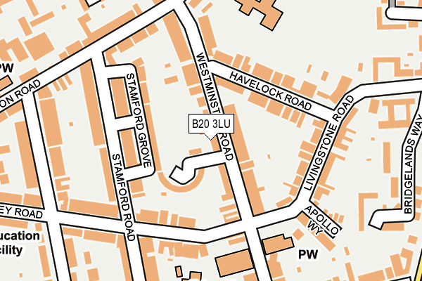 B20 3LU map - OS OpenMap – Local (Ordnance Survey)