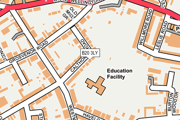 B20 3LY map - OS OpenMap – Local (Ordnance Survey)