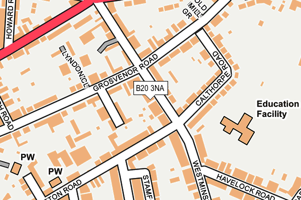 B20 3NA map - OS OpenMap – Local (Ordnance Survey)