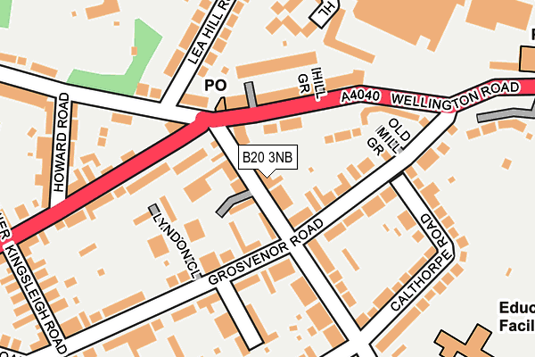 B20 3NB map - OS OpenMap – Local (Ordnance Survey)