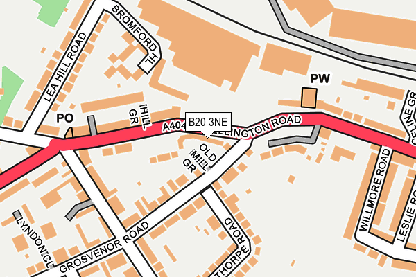 B20 3NE map - OS OpenMap – Local (Ordnance Survey)