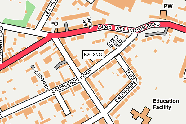 B20 3NG map - OS OpenMap – Local (Ordnance Survey)