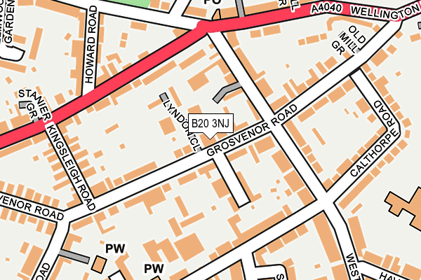 B20 3NJ map - OS OpenMap – Local (Ordnance Survey)