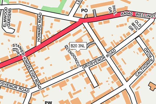 B20 3NL map - OS OpenMap – Local (Ordnance Survey)