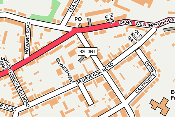 B20 3NT map - OS OpenMap – Local (Ordnance Survey)