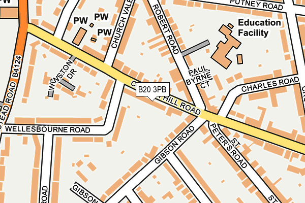 B20 3PB map - OS OpenMap – Local (Ordnance Survey)